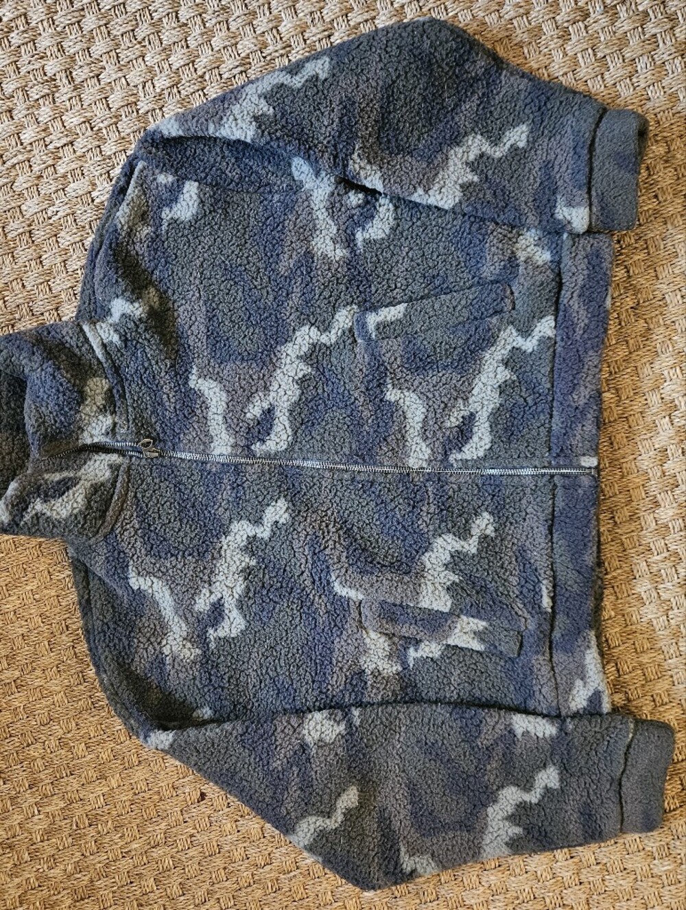 American Eagle Womens Full‑Zip Sherpa Jacket - Slightly Cropped